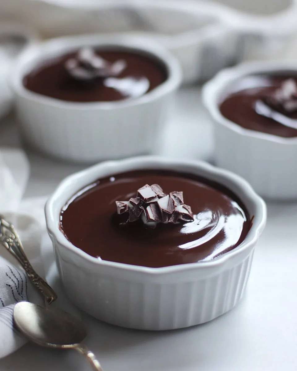 Dark Chocolate Beet Pots de Creme