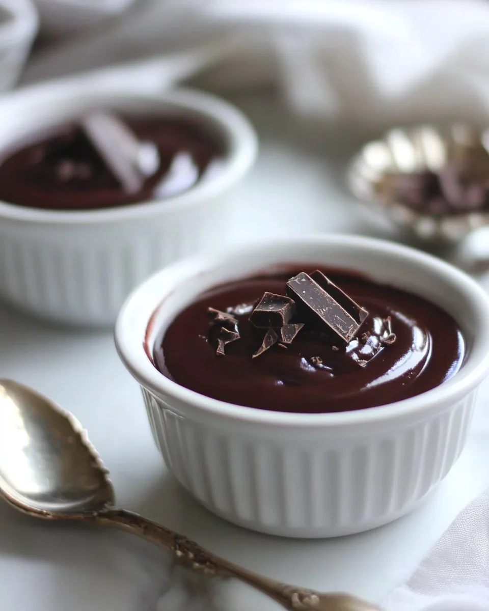 Dark Chocolate Beet Pots de Creme