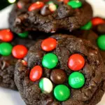 Dark Chocolate Peppermint M&M Cookies
