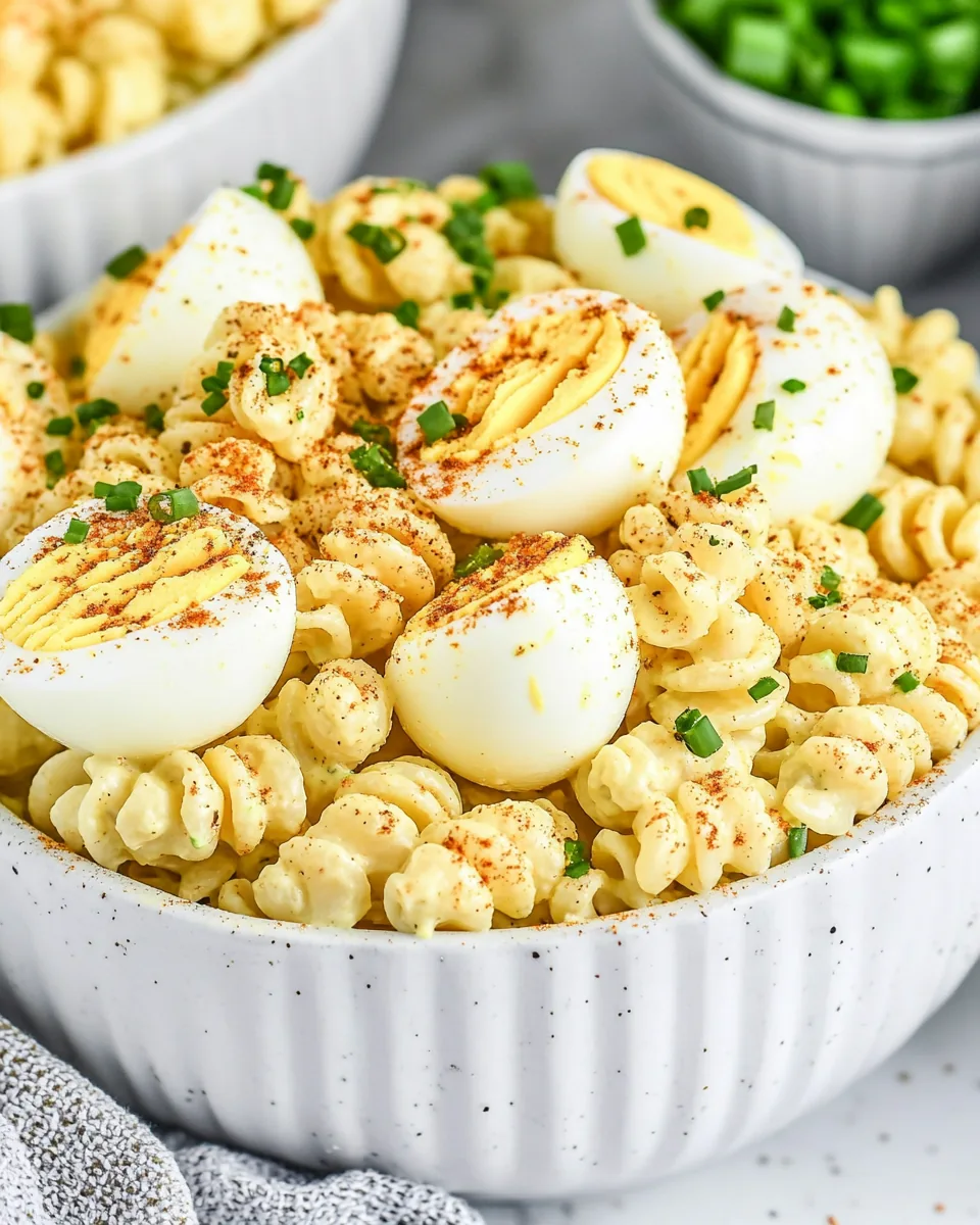 Deviled Egg Pasta Salad
