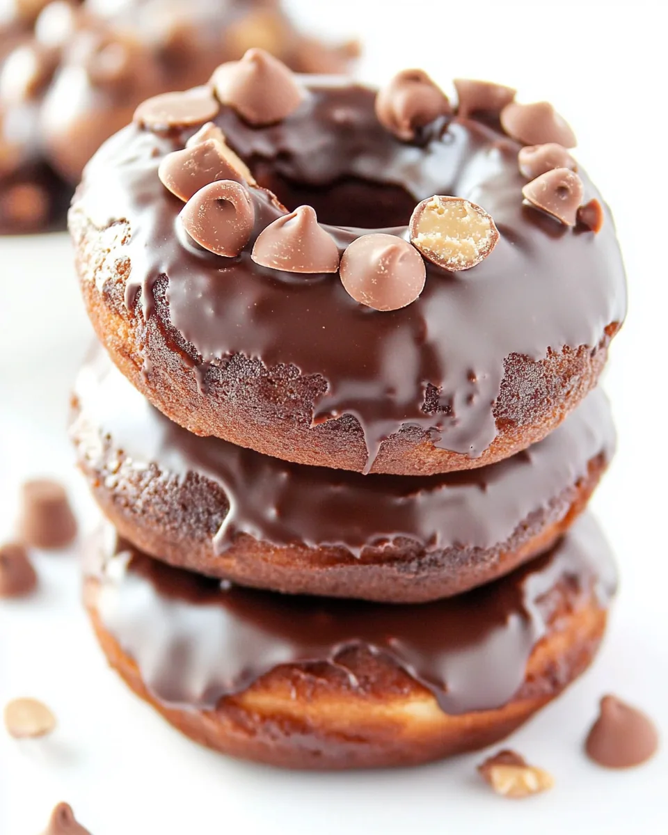 Double Chocolate Peanut Butter Cup Donuts