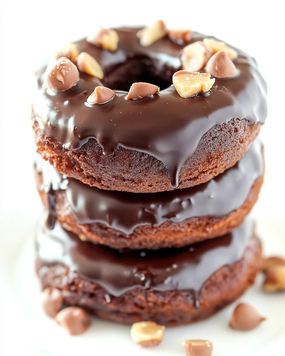 Double Chocolate Peanut Butter Cup Donuts