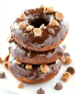 Double Chocolate Peanut Butter Cup Donuts
