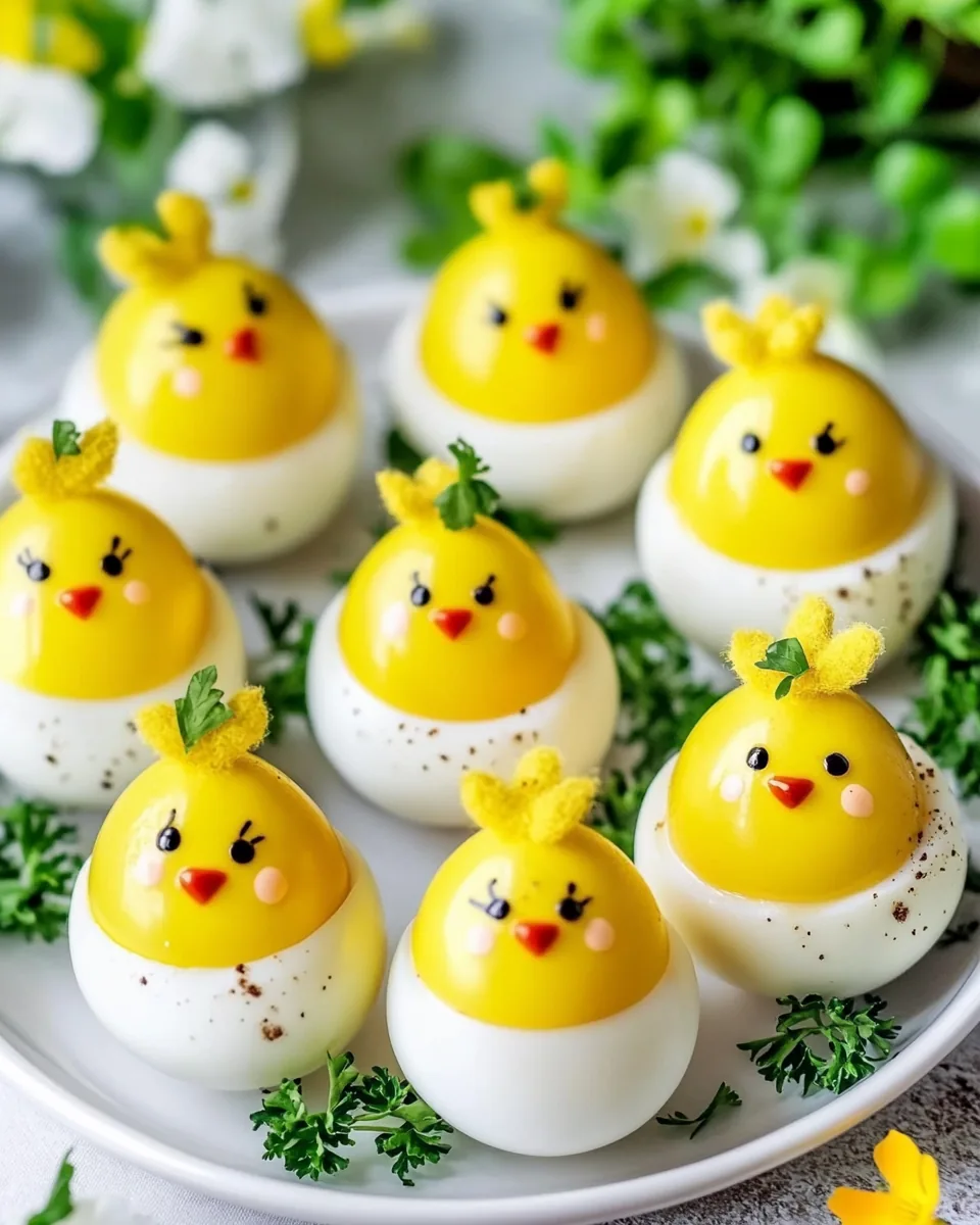 Easter Chick Deviled Eggs
