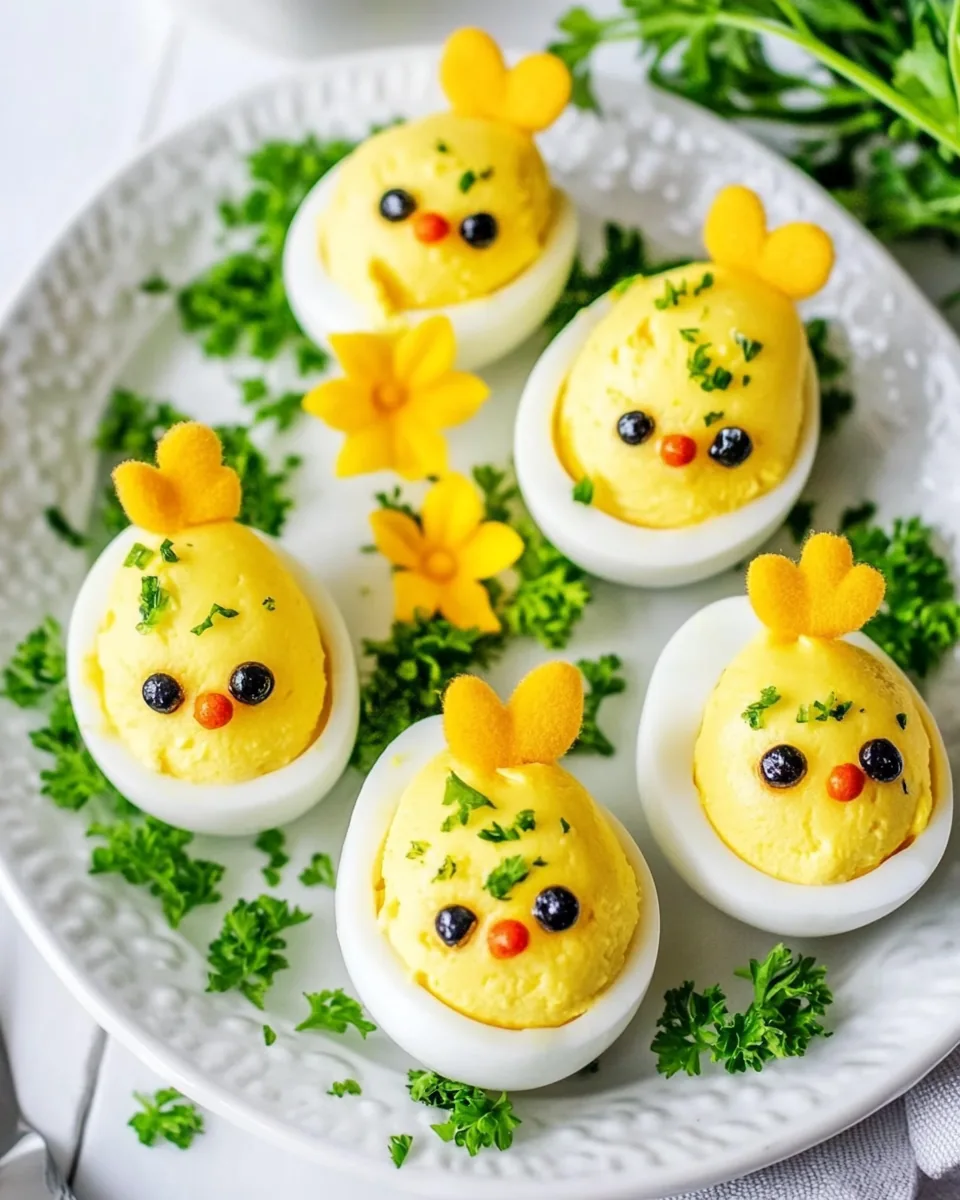 Easter Chick Deviled Eggs