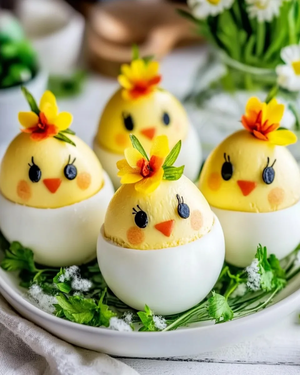 Easter Chick Deviled Eggs