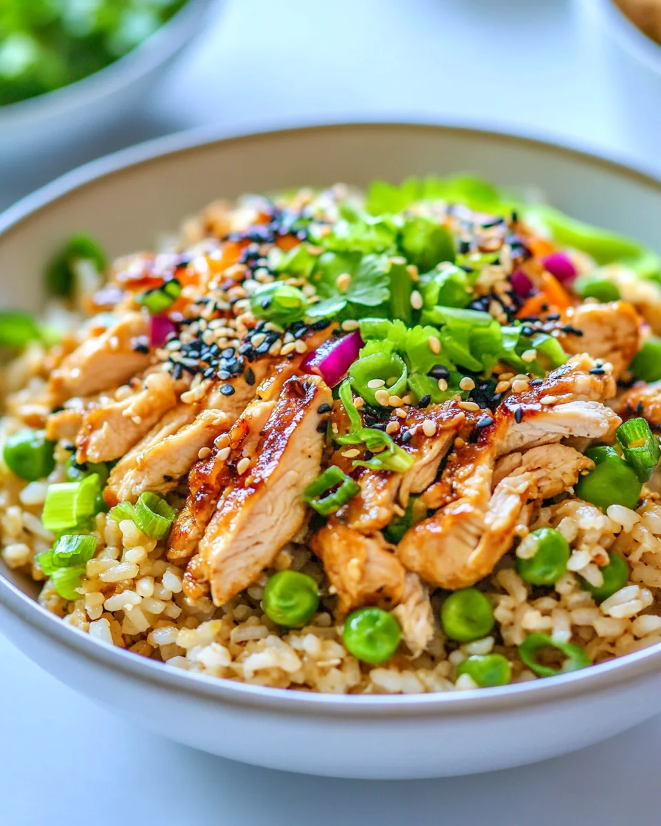 Easy Asian Chicken Rice Bowl