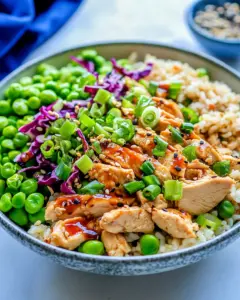 Easy Asian Chicken Rice Bowl