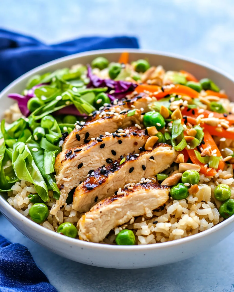 Easy Asian Chicken Rice Bowl