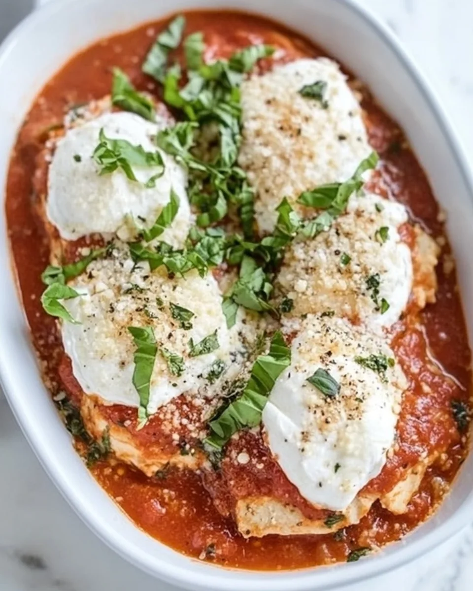 Easy Burrata Chicken Parmesan