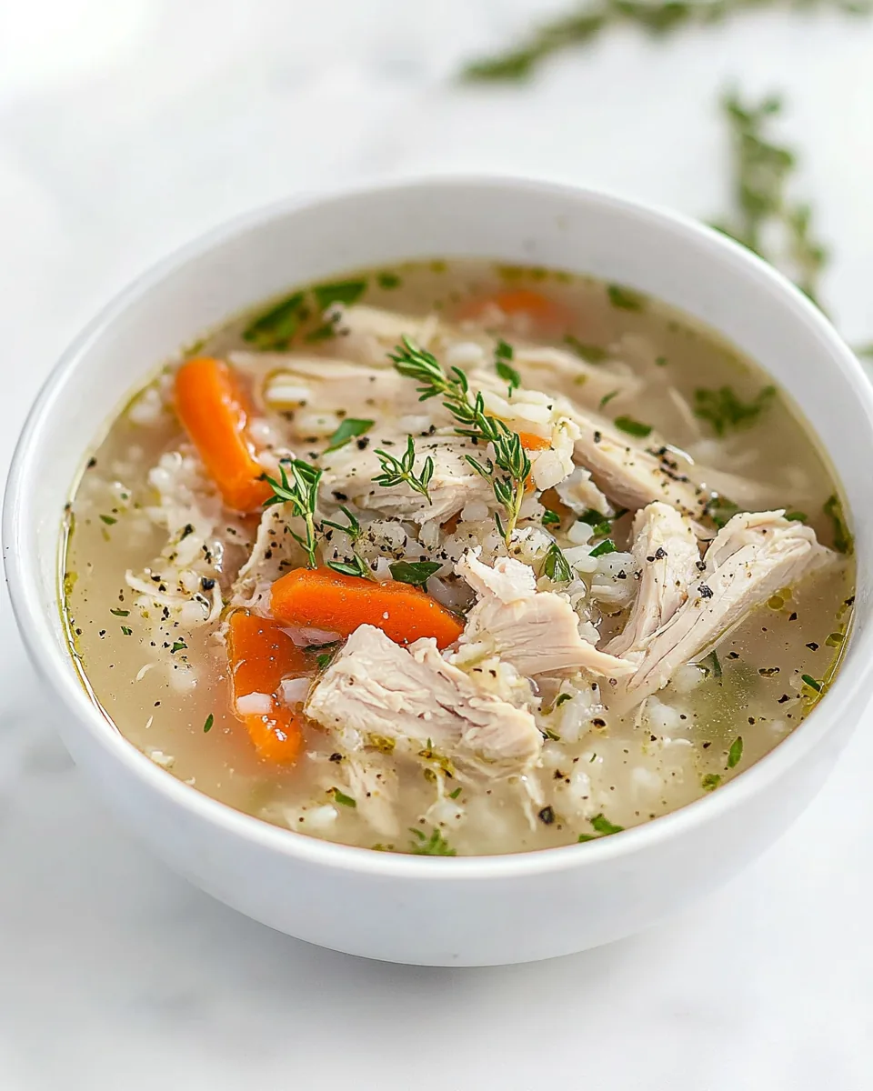 Easy Chicken and Rice Lunch Soup