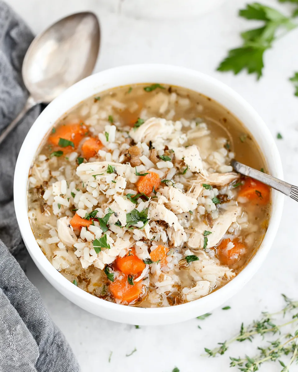 Easy Chicken and Rice Lunch Soup