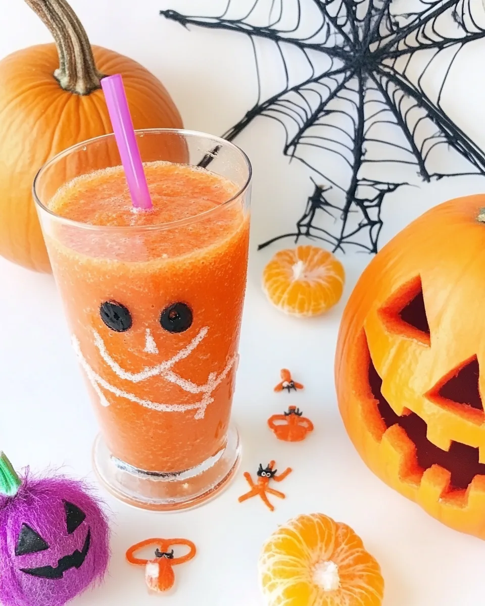 Easy Clementine Halloween Smoothie