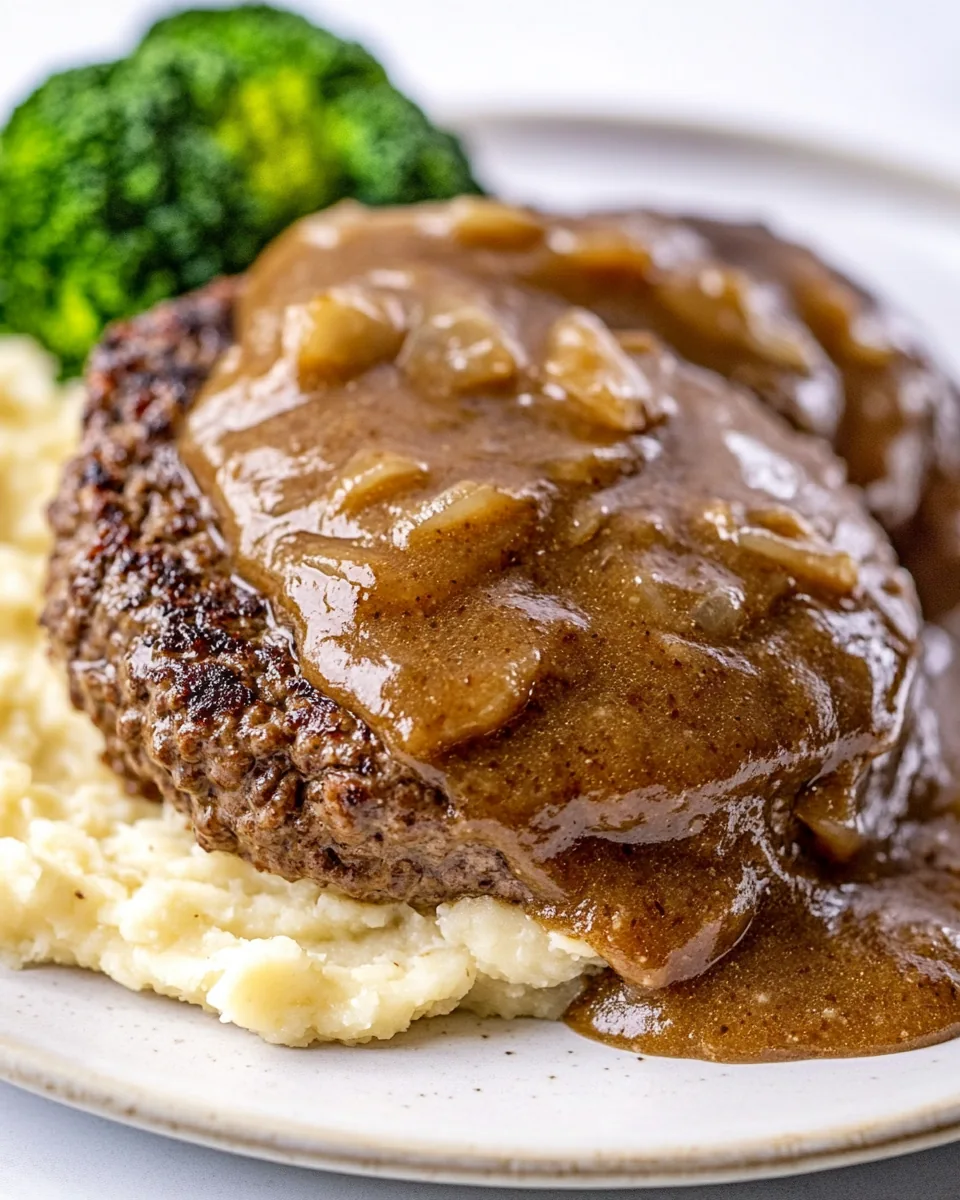 Copycat Cracker Barrel Hamburger Steak with Onion Gravy