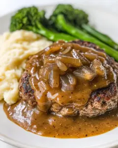 Copycat Cracker Barrel Hamburger Steak with Onion Gravy
