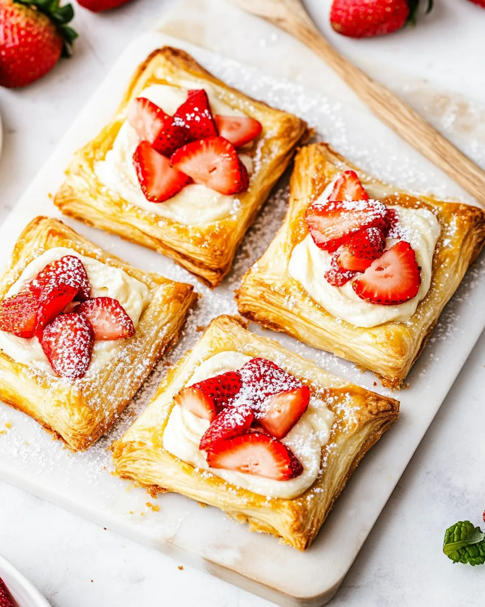 Easy Strawberry Cheesecake Danish