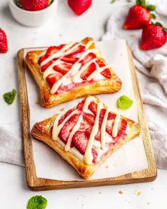 Easy Strawberry Cheesecake Danish