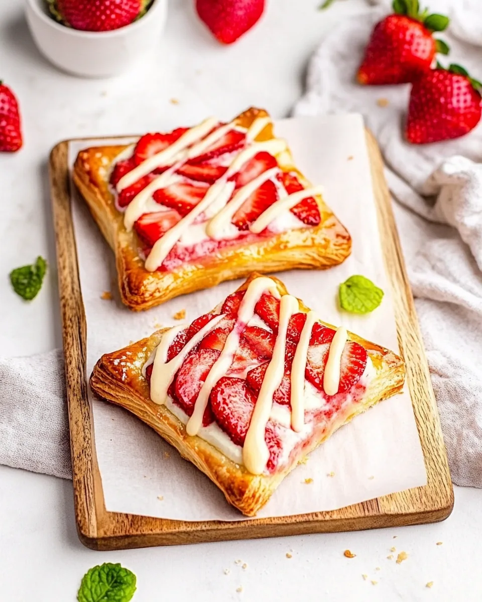 Easy Strawberry Cheesecake Danish
