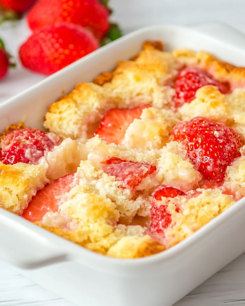 Easy Strawberry Cobbler