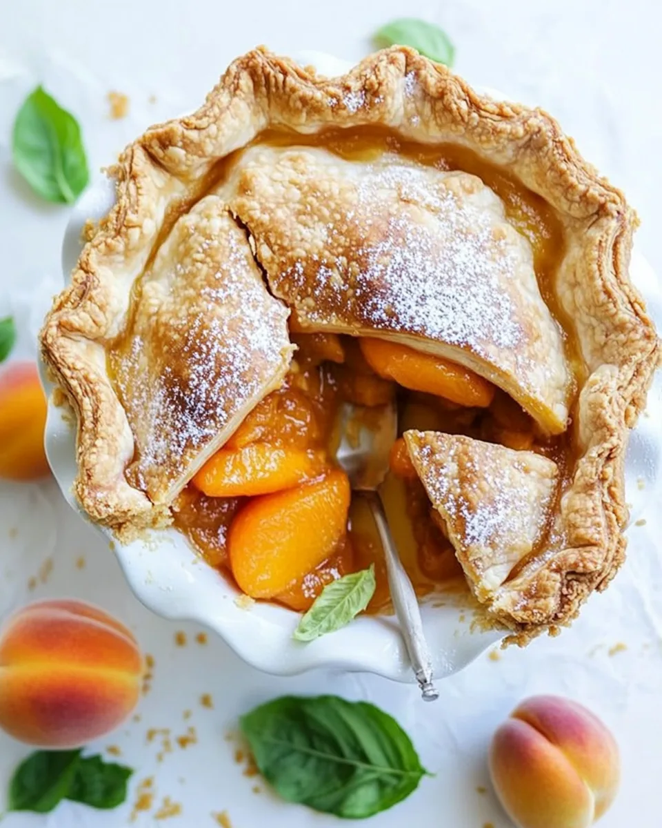 Easy Whole Apricot or Peach Pie