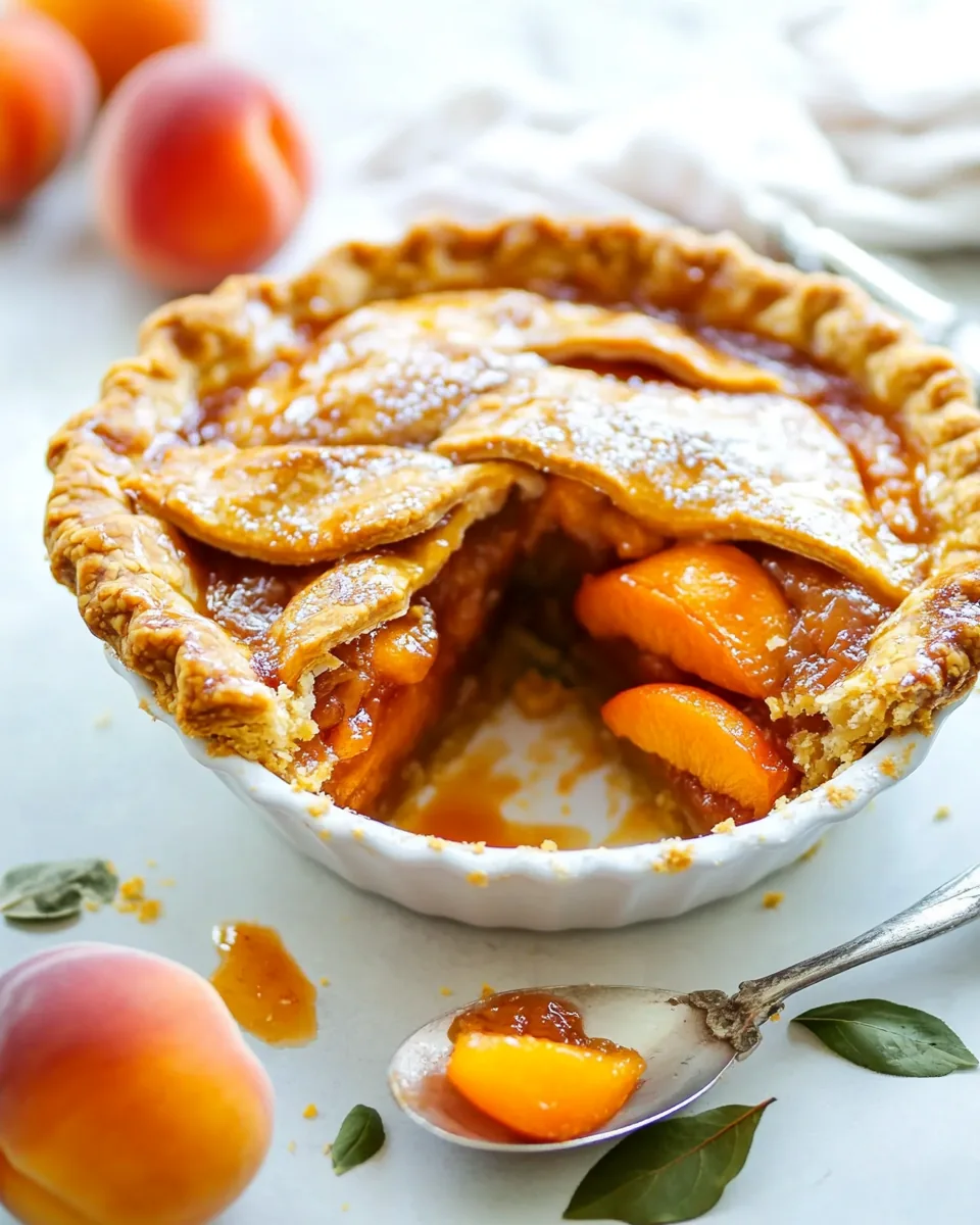Easy Whole Apricot or Peach Pie