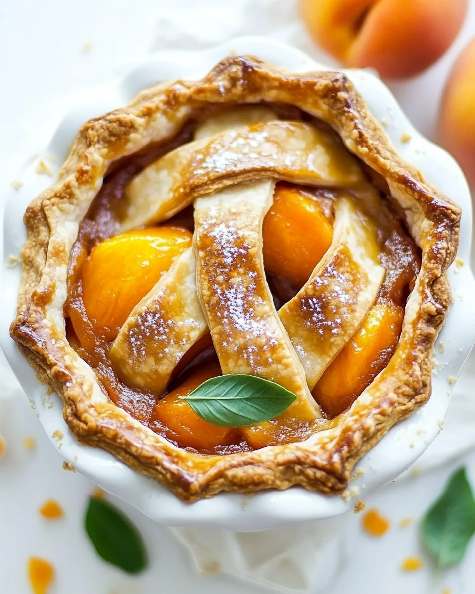 Easy Whole Apricot or Peach Pie