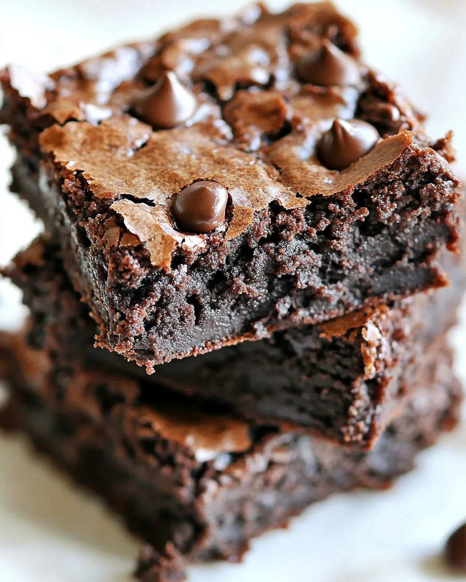 Flourless Black Bean Avocado Brownies