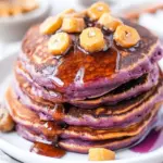 Flourless Oatmeal Ube Pancakes