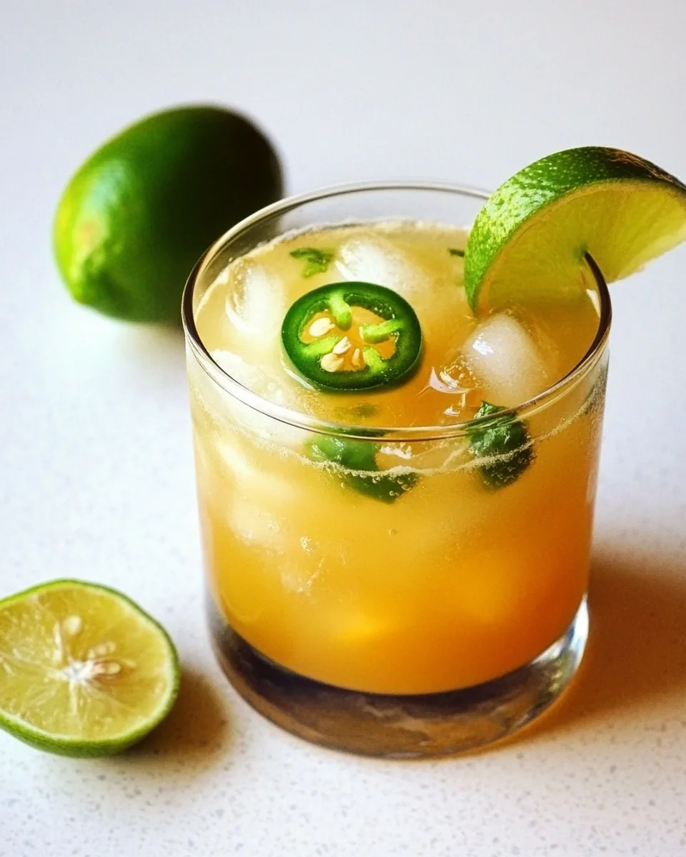 Fresh Peach Jalapeño Margarita