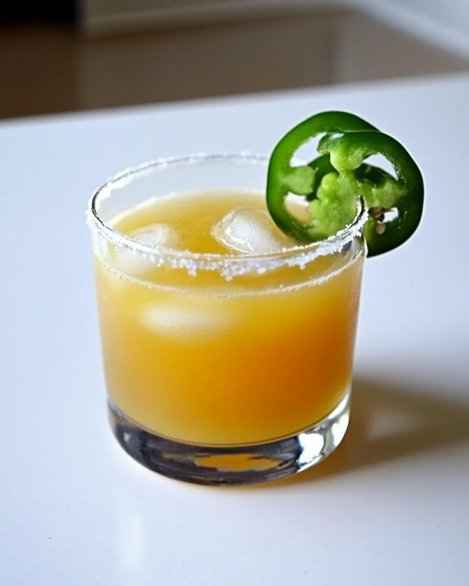 Fresh Peach Jalapeño Margarita