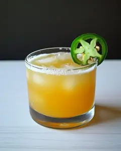 Fresh Peach Jalapeño Margarita