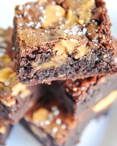 Fudgy Peanut Butter Swirl Brownies