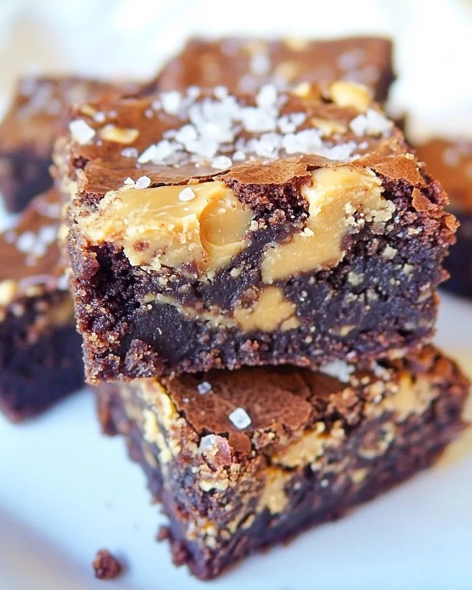 Fudgy Peanut Butter Swirl Brownies