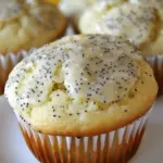 Glazed Greek Yogurt Lemon Poppyseed Muffins