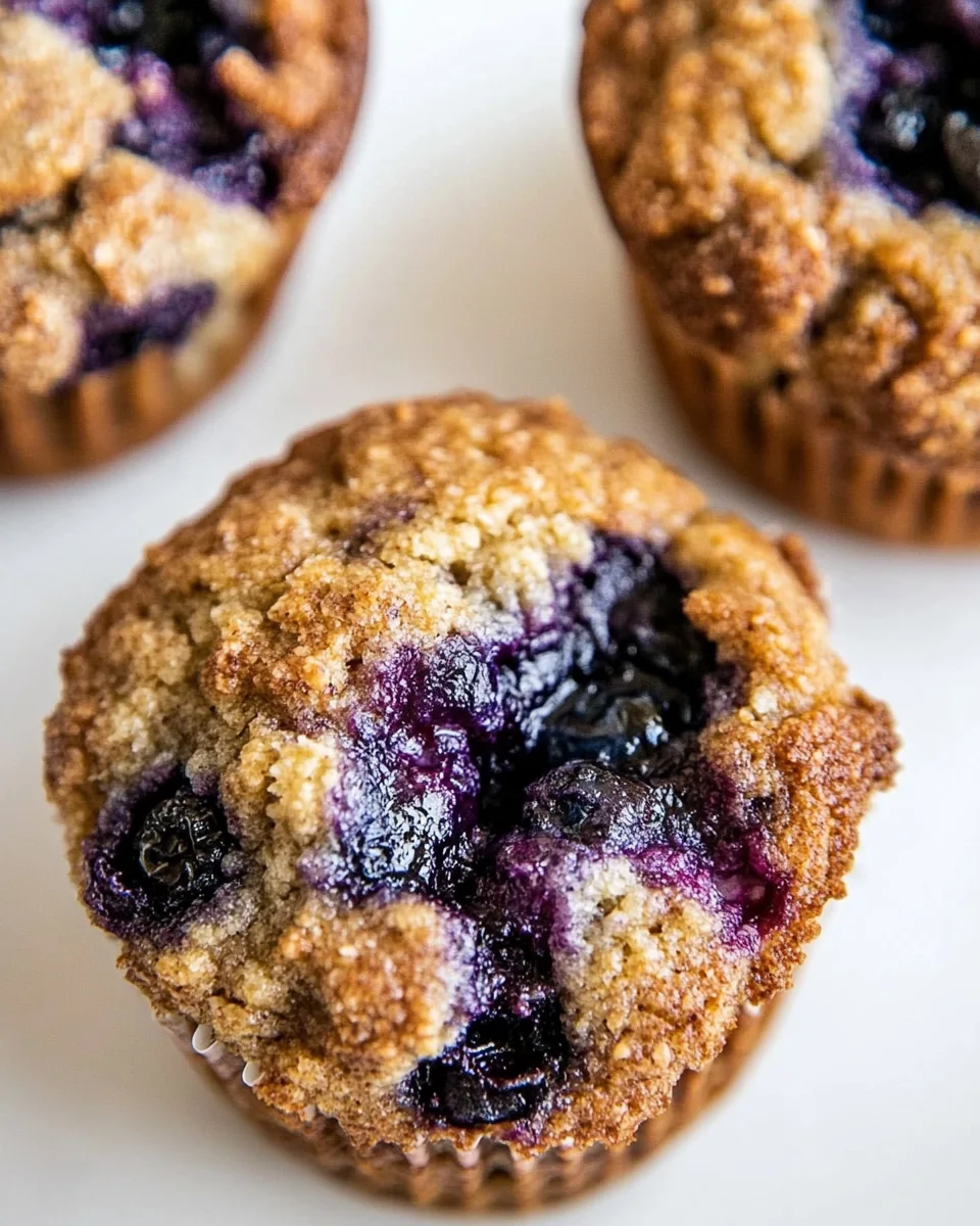 Gluten Free Blueberry Sourdough Muffins