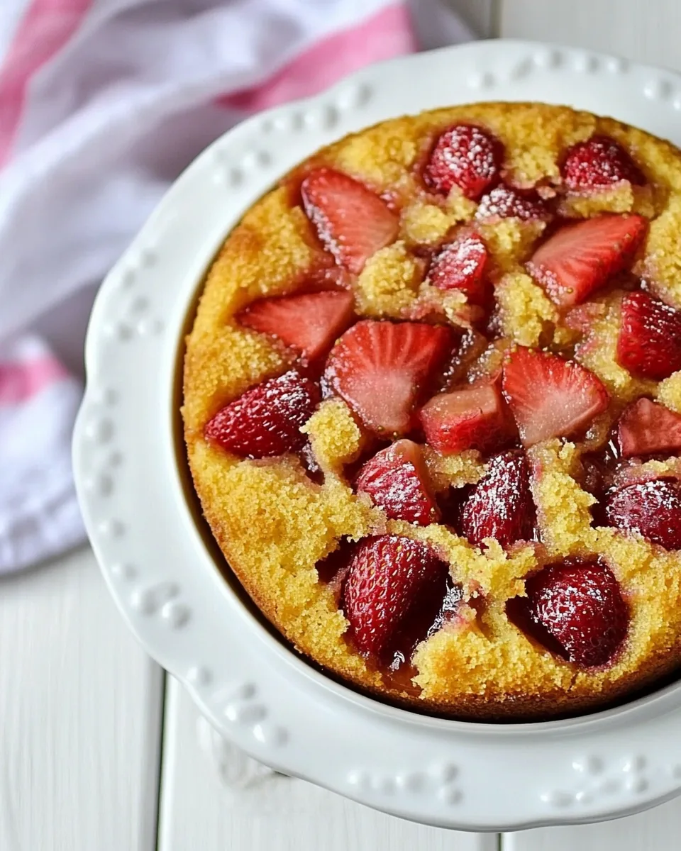 Gluten Free Strawberry Rhubarb Upside Down Cake
