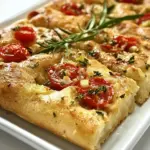 Gluten Free Tomato and Leek Focaccia