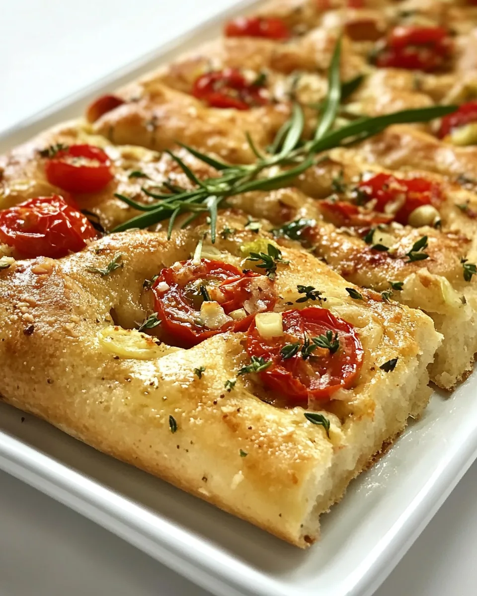 Gluten Free Tomato and Leek Focaccia