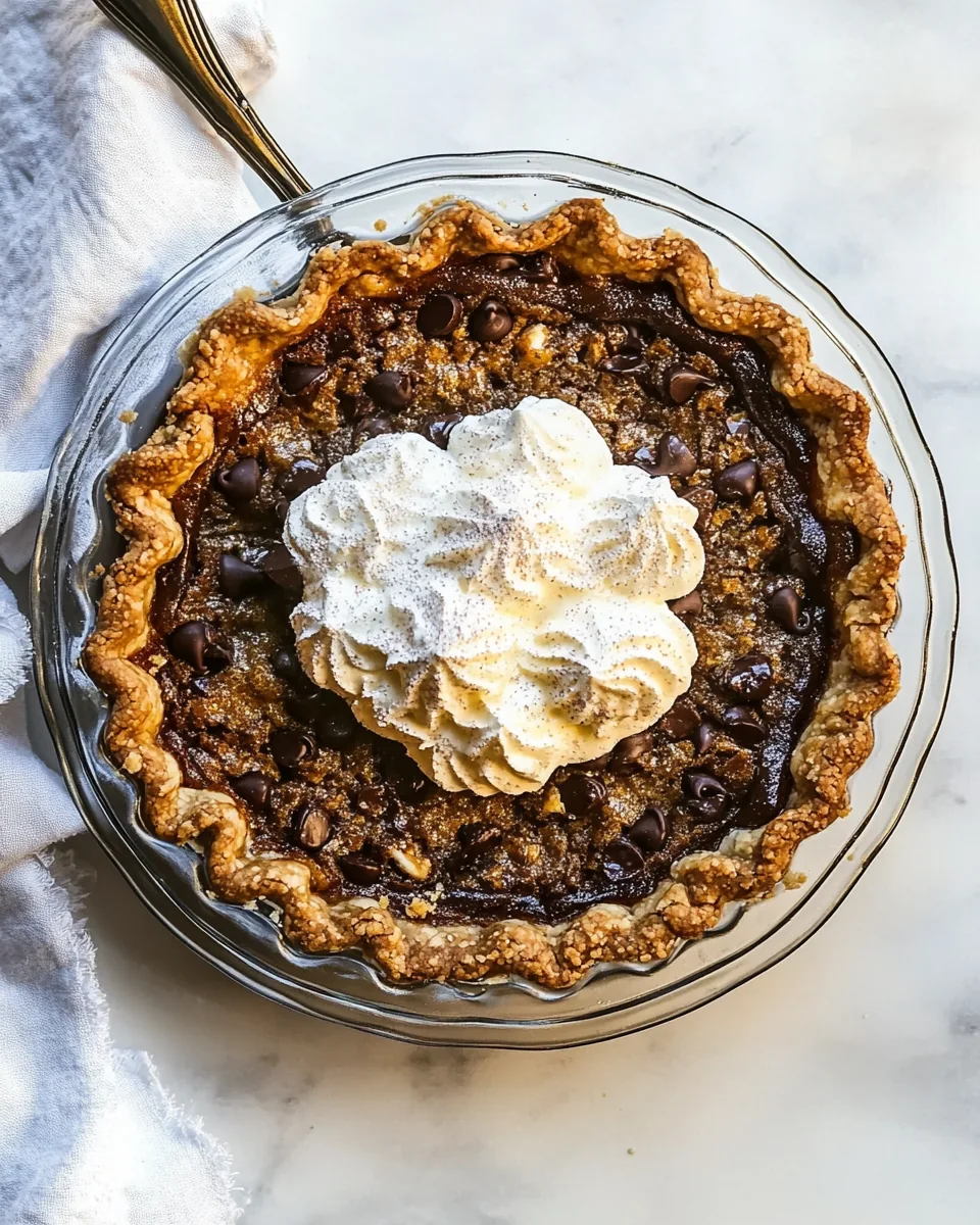 Gooey Chocolate Chip Cookie Pie