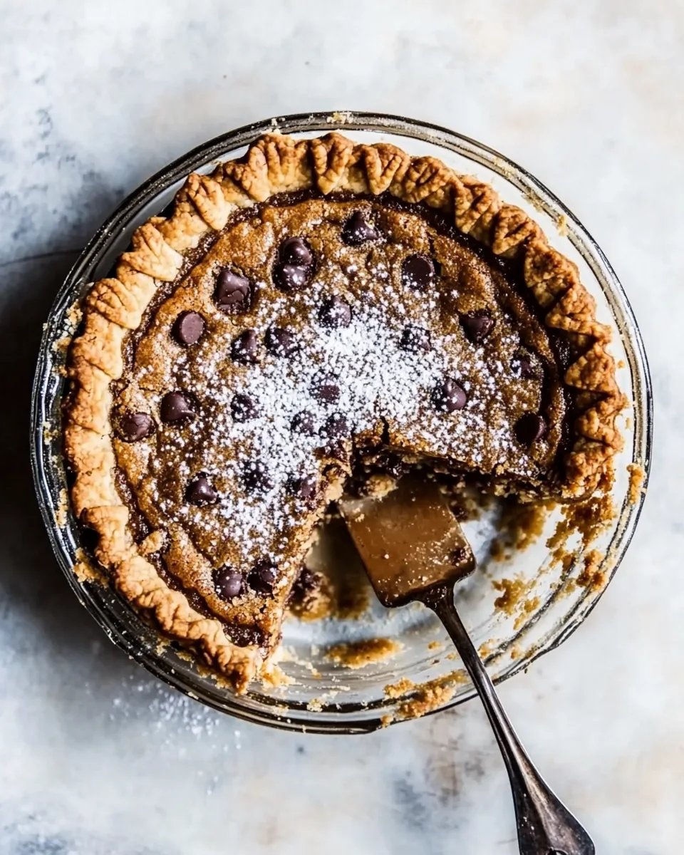 Gooey Chocolate Chip Cookie Pie