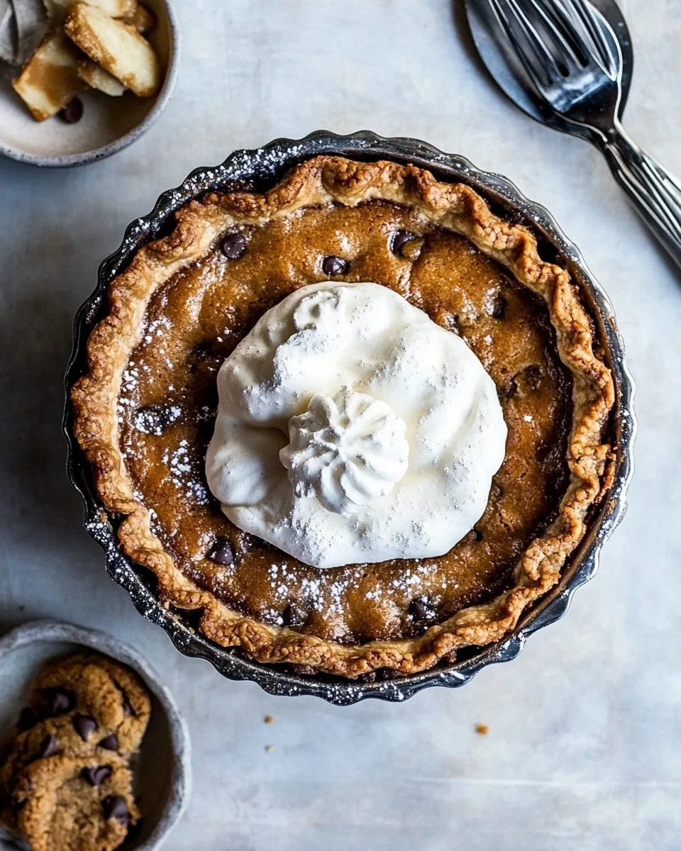 Gooey Chocolate Chip Cookie Pie