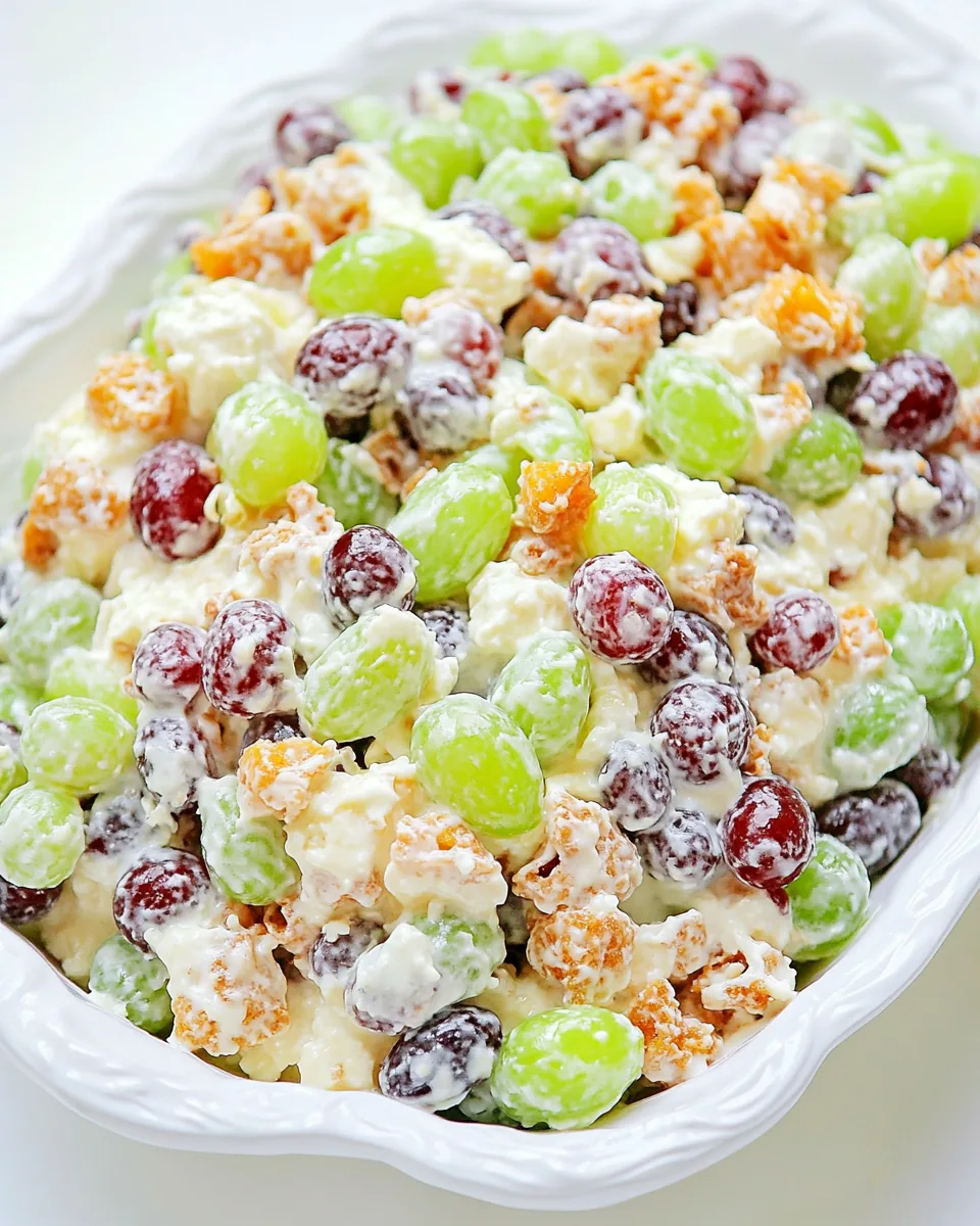 Grape Salad with Cream Cheese Dressing