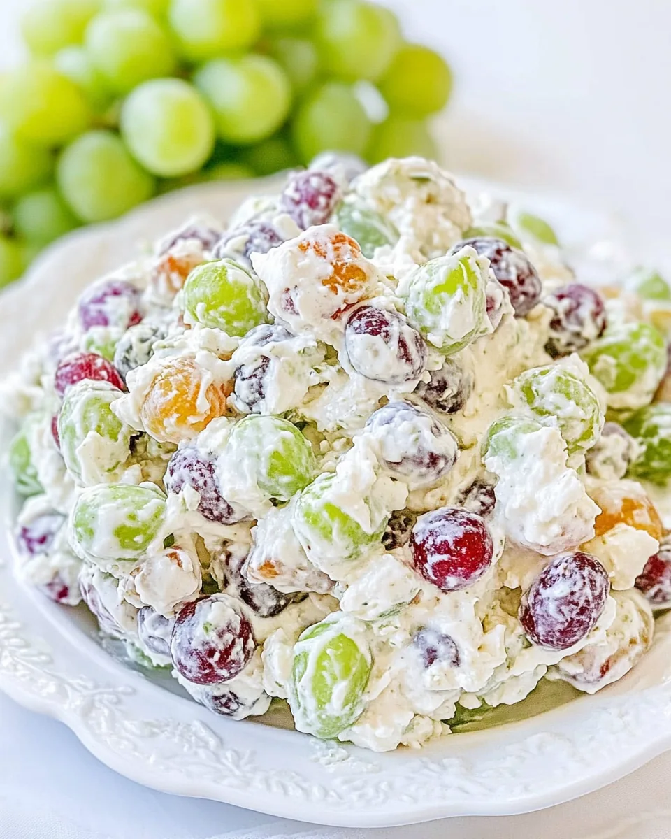 Grape Salad with Cream Cheese Dressing