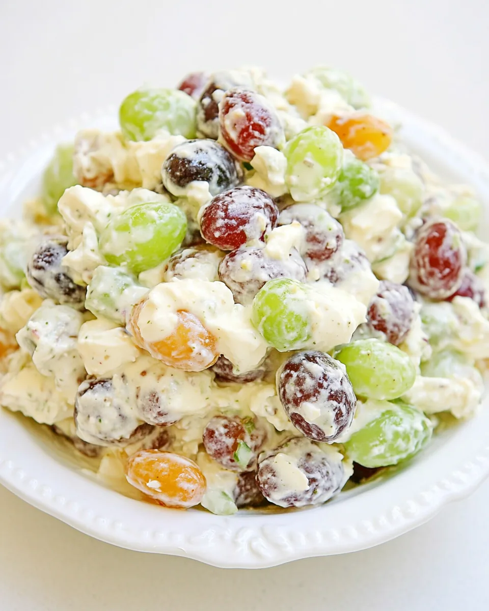 Grape Salad with Cream Cheese Dressing