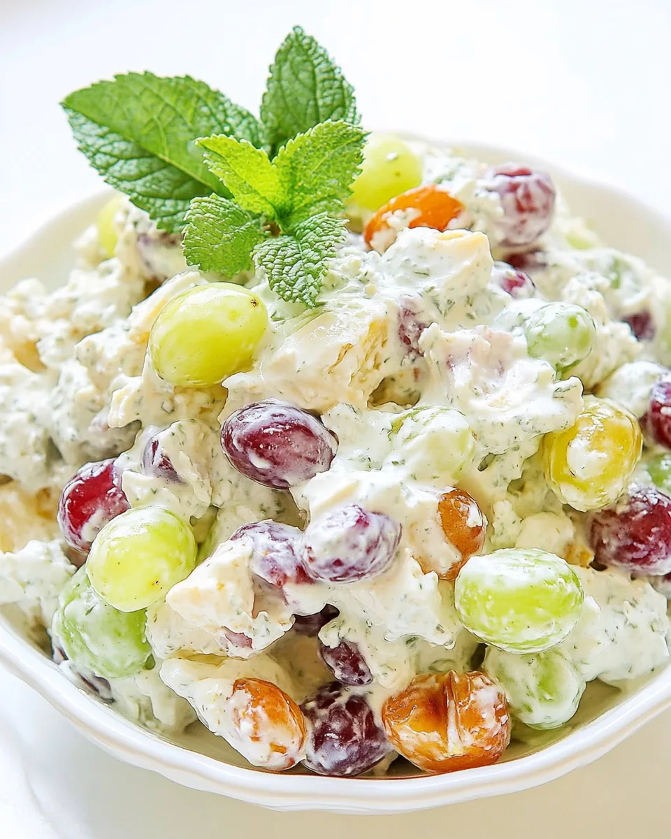 Grape Salad with Cream Cheese Dressing
