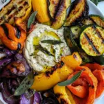 Grilled Autumn Vegetables with Sage Brown Butter Bean Dip