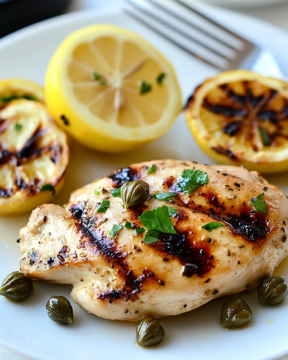 Grilled Chicken with Lemon and Capers