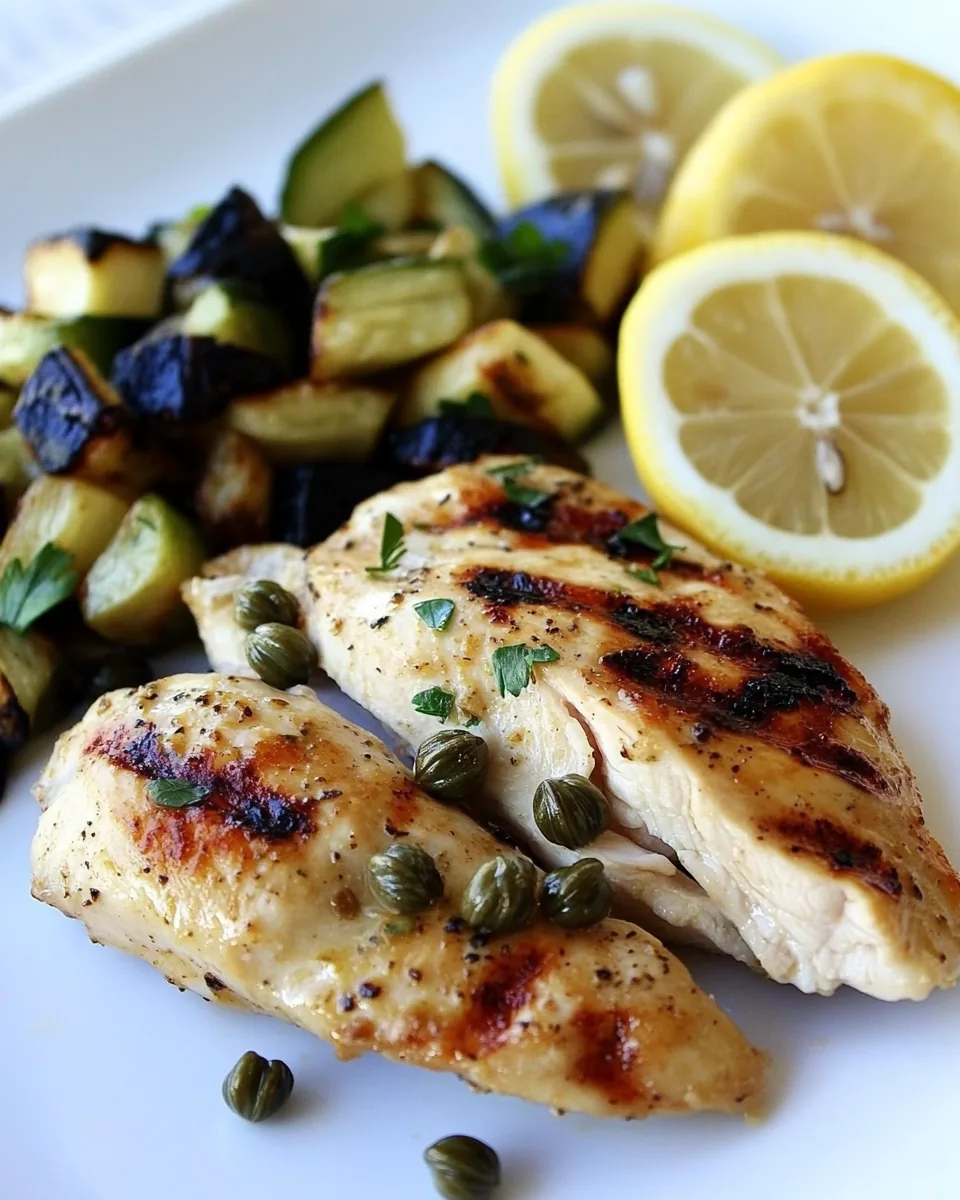 Grilled Chicken with Lemon and Capers