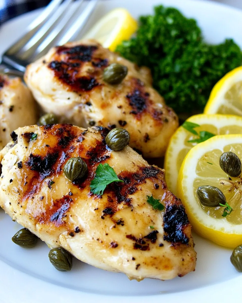 Grilled Chicken with Lemon and Capers