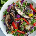 Grilled Portobello Mushroom and Bell Pepper Salad